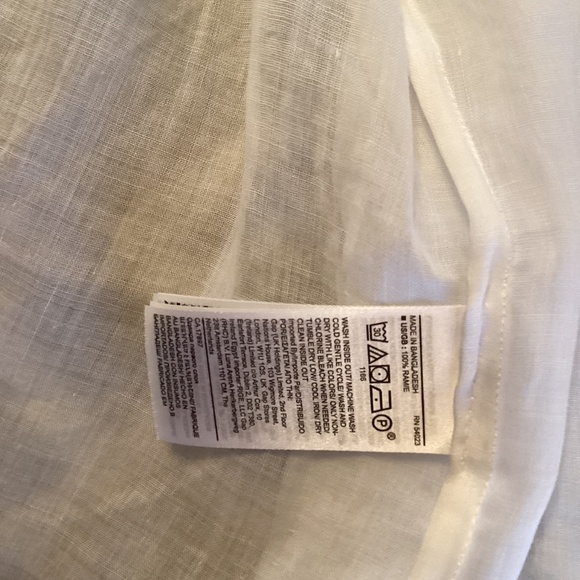 NWT Banana Republic Oversized Ramie Shirt, White, Relaxed fits like Medium - Picture 5 of 8